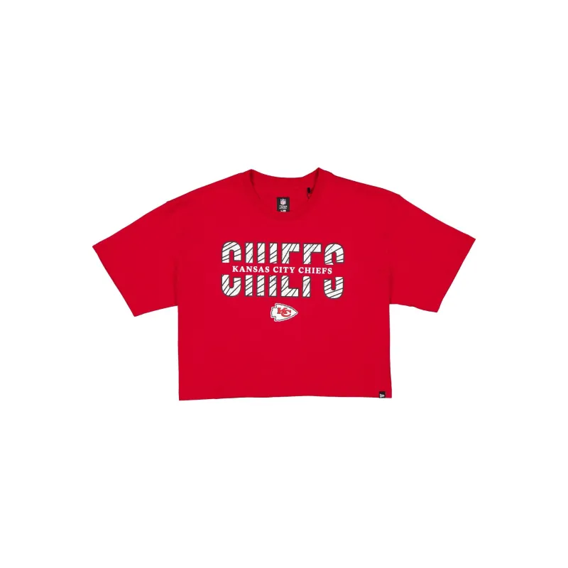 Kansas City Chiefs Women's Cropped Split T-Shirt made by New Era