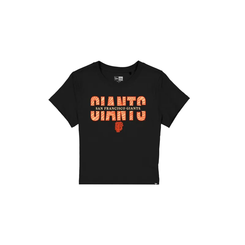 San Francisco Giants Women's Cropped Split T-Shirt made by New Era