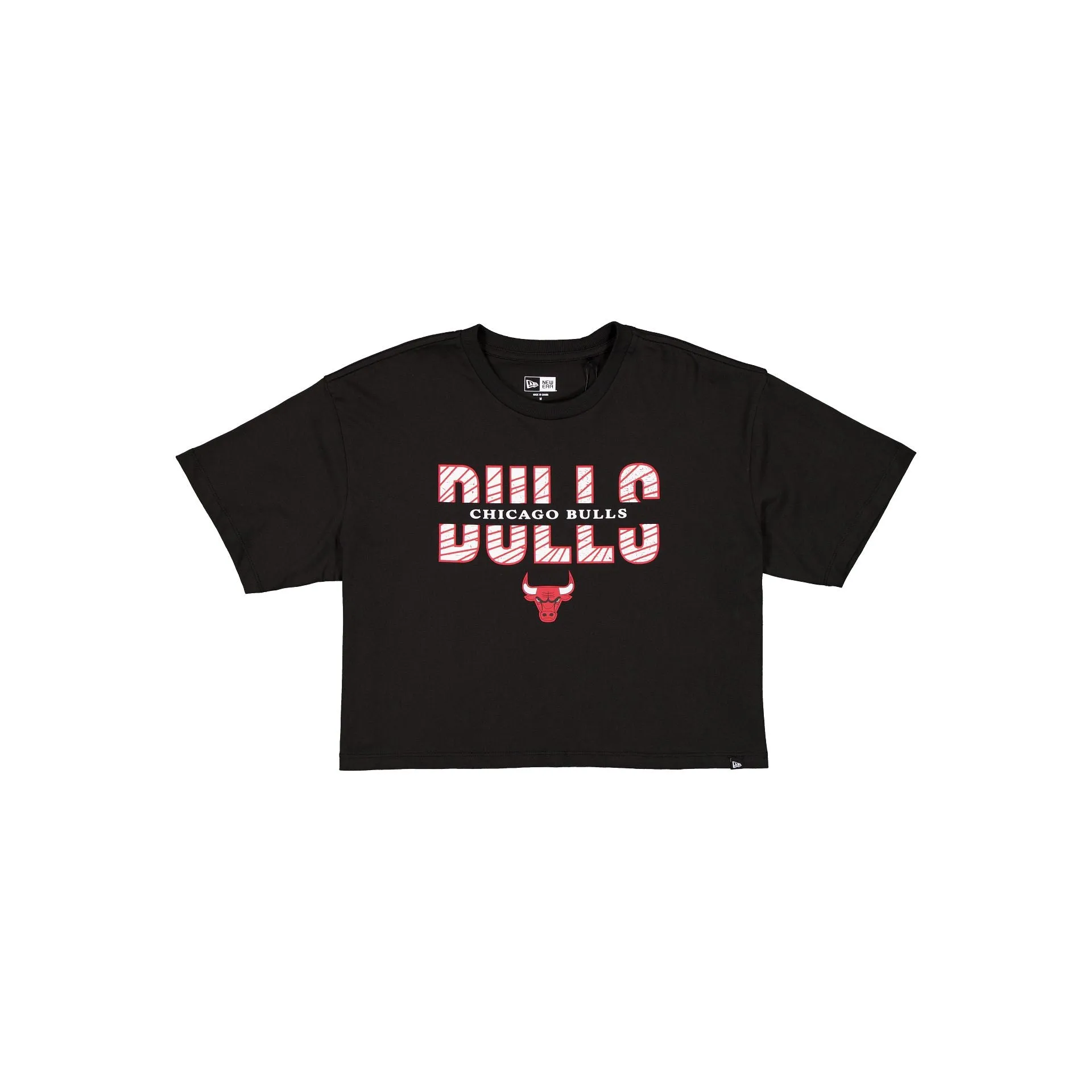 Chicago Bulls Women's Cropped Split T-Shirt sold by New Era