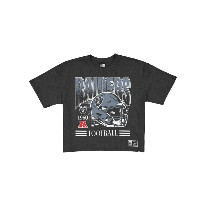 Las Vegas Raiders Women's Throwback Cropped Graphic T-Shirt made by New Era