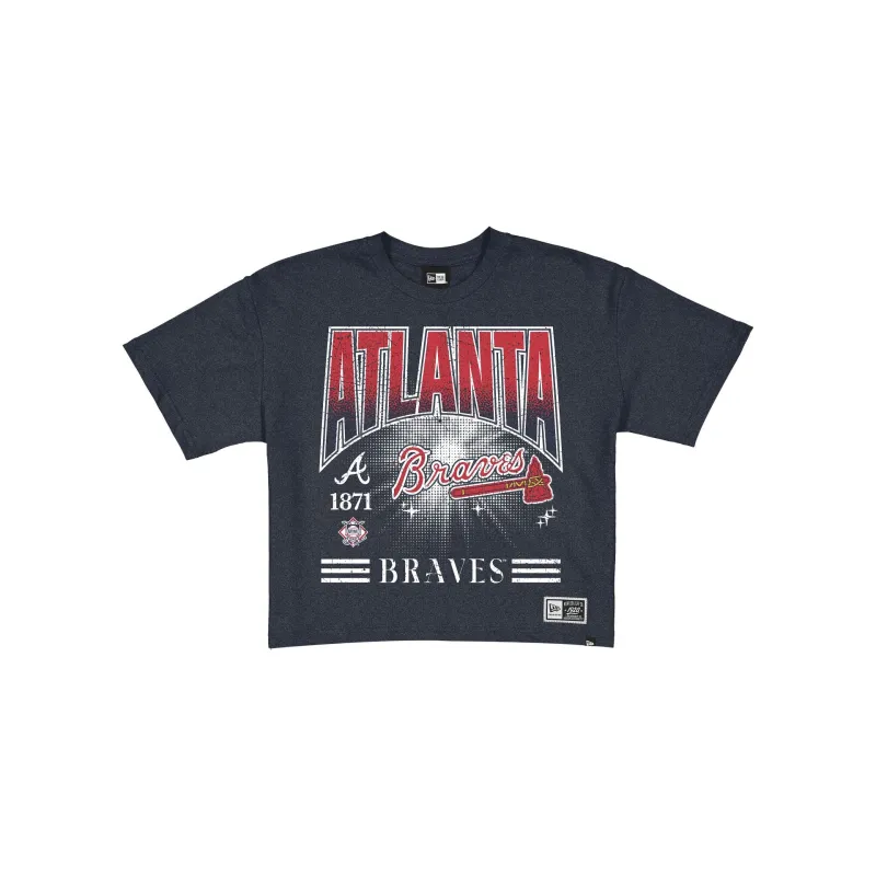 Atlanta Braves Women's Throwback Cropped Graphic T-Shirt made by New Era