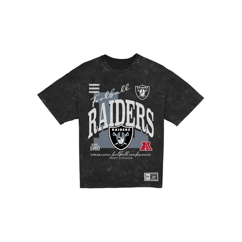 Las Vegas Raiders Women's Throwback Oversized Washed T-Shirt made by New Era