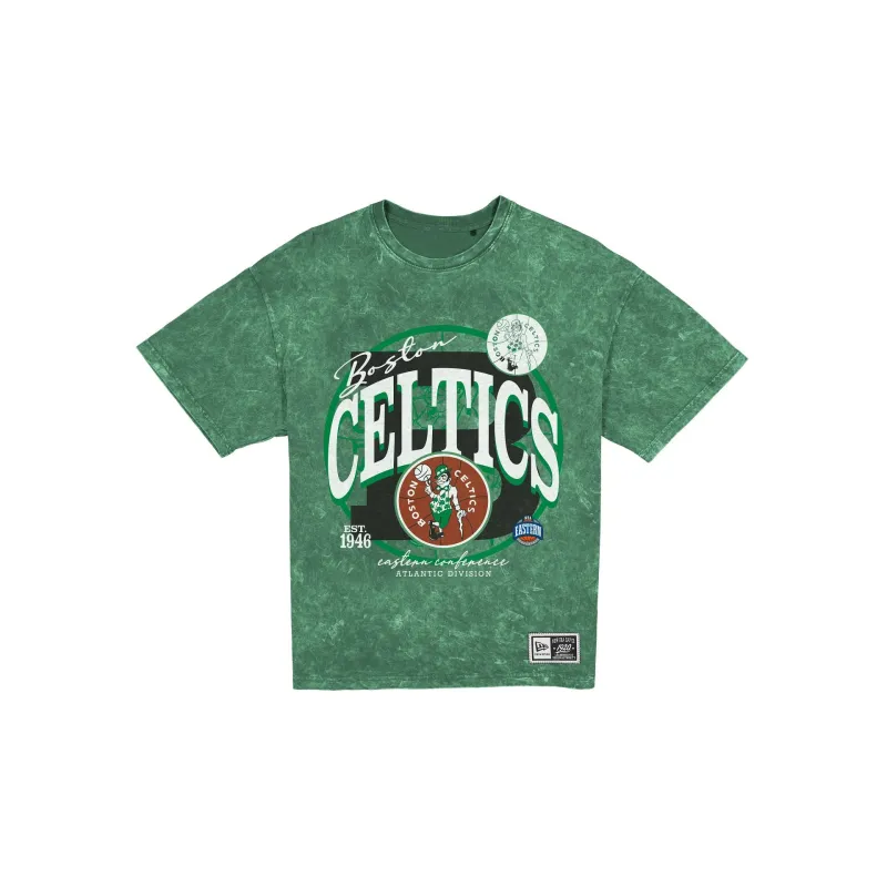 Boston Celtics Women's Throwback Oversized Washed T-Shirt made by New Era