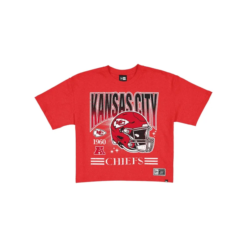 Kansas City Chiefs Women's Throwback Cropped Graphic T-Shirt made by New Era