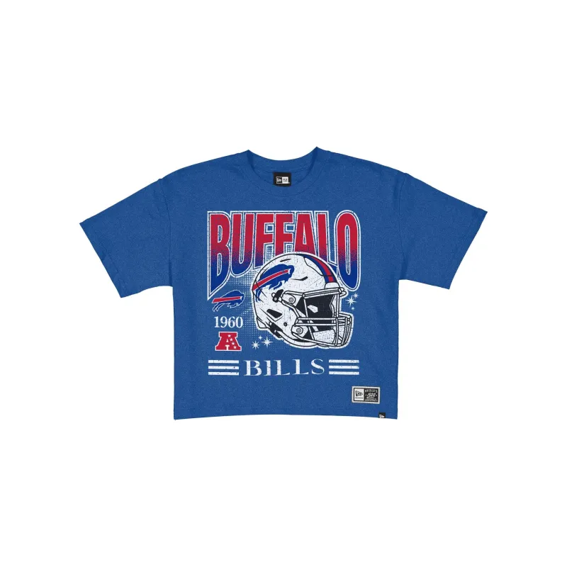 Buffalo Bills Women's Throwback Cropped Graphic T-Shirt made by New Era