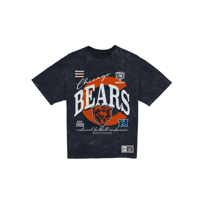 Chicago Bears Women's Throwback Oversized Washed T-Shirt made by New Era