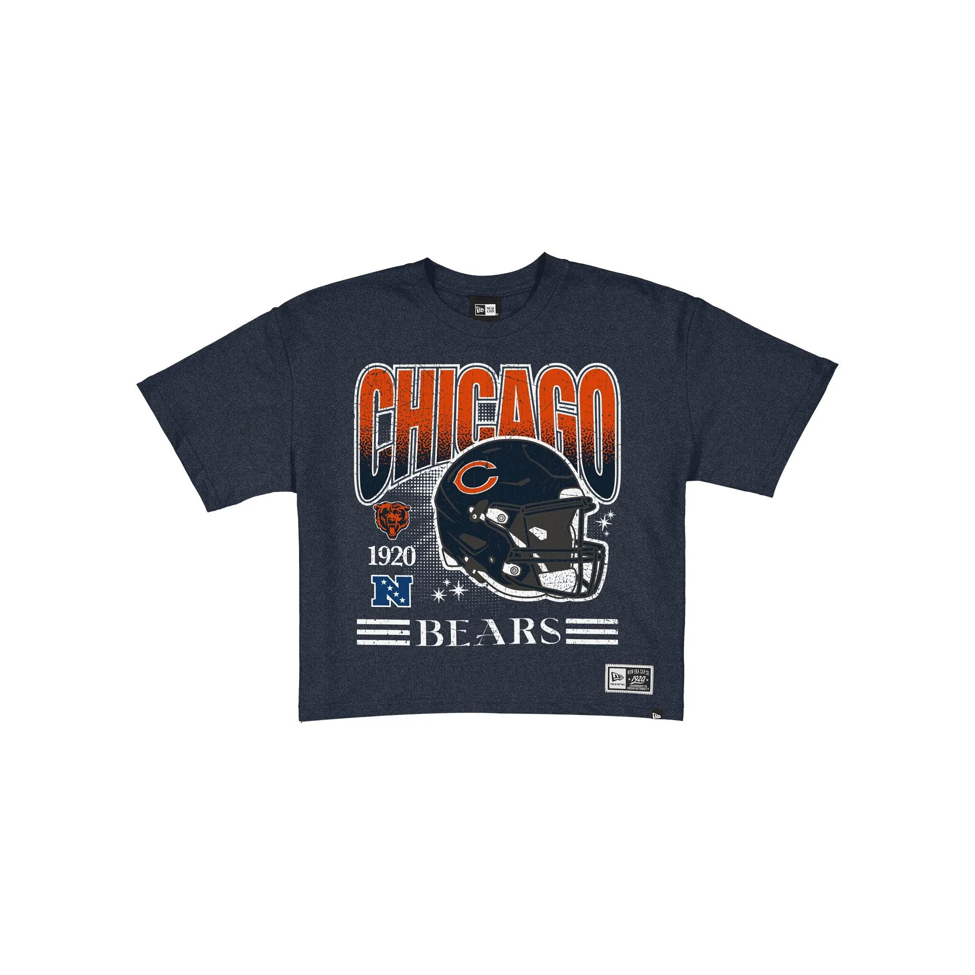 Chicago Bears Women's Throwback Cropped Graphic T-Shirt sold by New Era