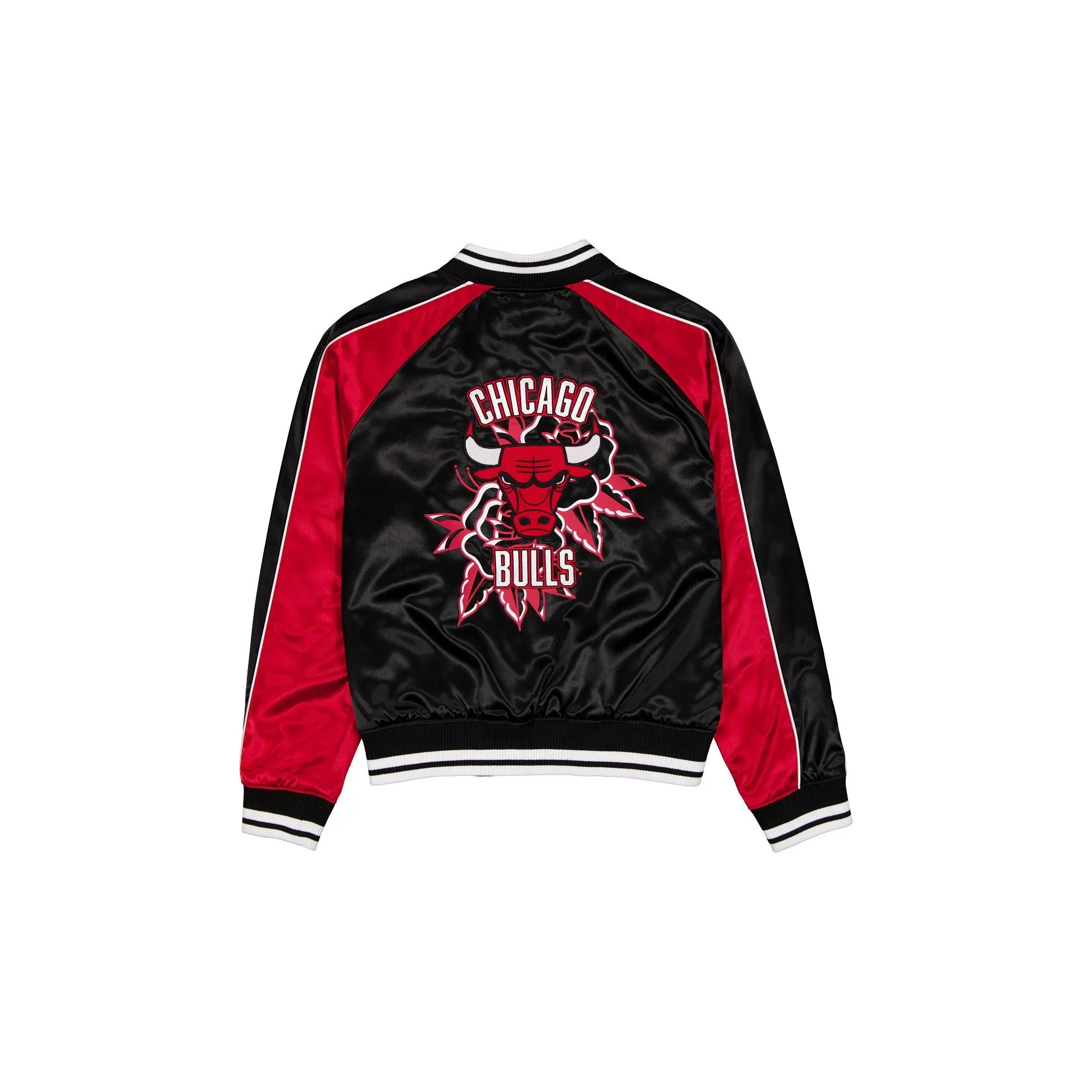Chicago Bulls Women's Floral Satin Varsity Jacket sold by New Era product image thumbnail 2