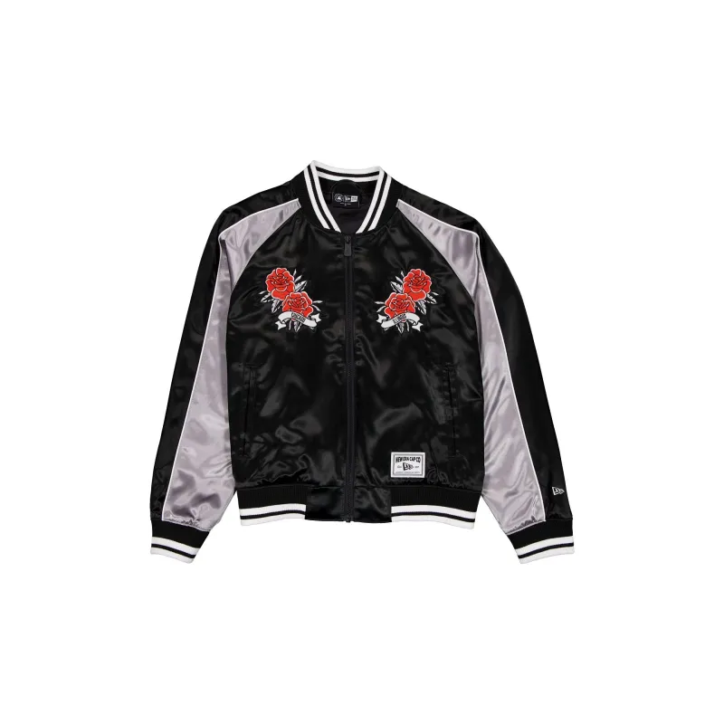 Chicago White Sox Women's Floral Satin Varsity Jacket made by New Era