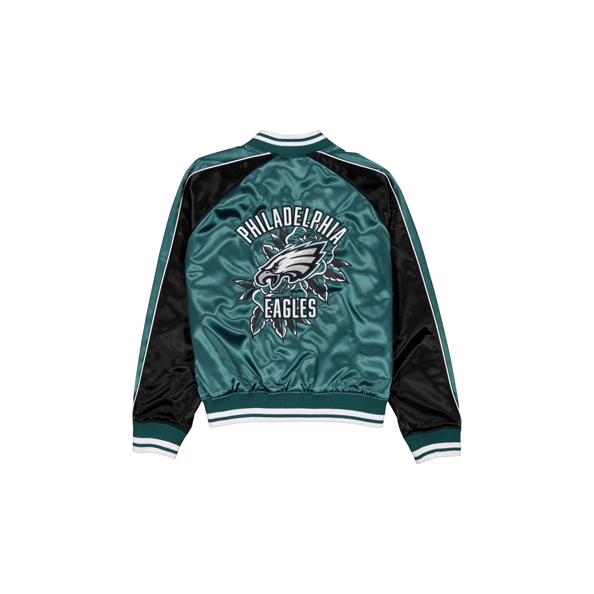 Philadelphia Eagles Women's Floral Satin Varsity Jacket sold by New Era product image thumbnail 2
