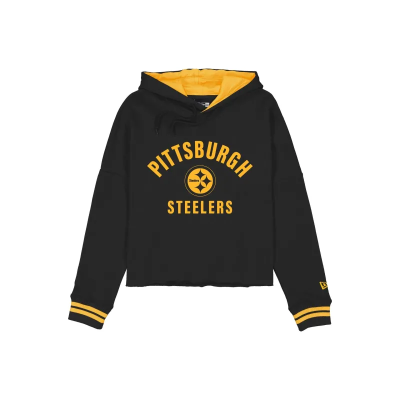 Pittsburgh Steelers Women's Collegiate Cropped Hoodie made by New Era