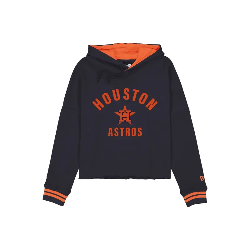 Houston Astros Women's Collegiate Cropped Hoodie made by New Era