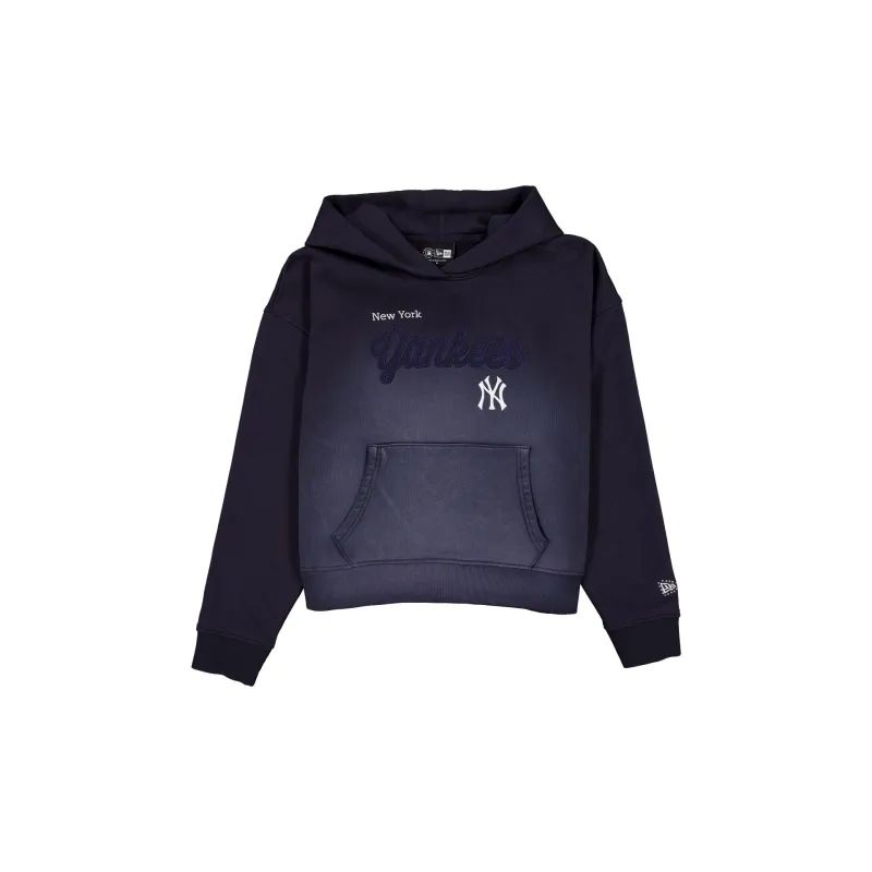 New York Yankees Women's Washed Cropped Hoodie made by New Era
