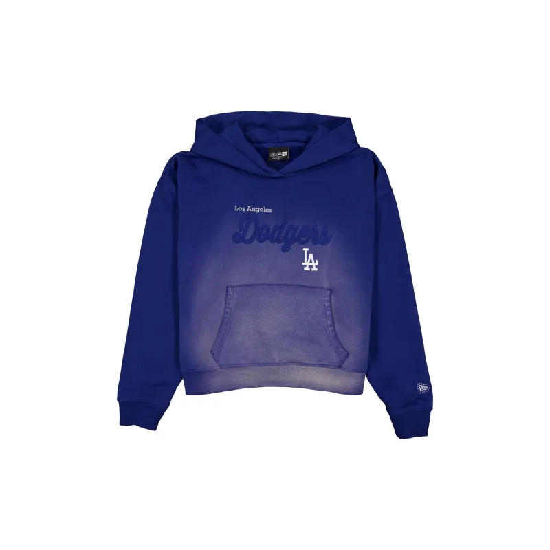 Los Angeles Dodgers Women's Washed Cropped Hoodie made by New Era