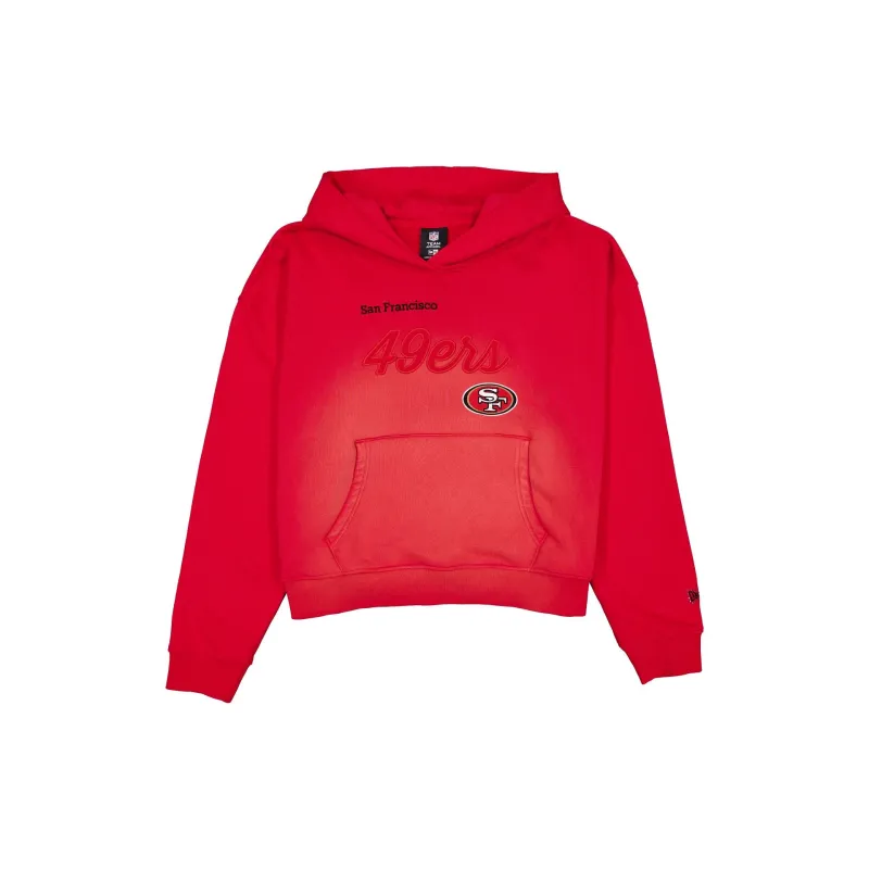 San Francisco 49ers Women's Washed Cropped Hoodie made by New Era