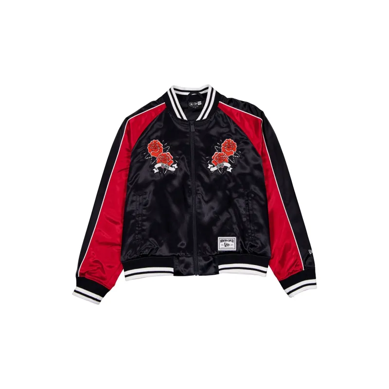 Atlanta Braves Women's Floral Satin Varsity Jacket made by New Era
