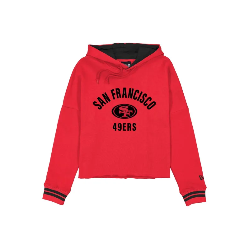 San Francisco 49ers Women's Collegiate Cropped Hoodie made by New Era