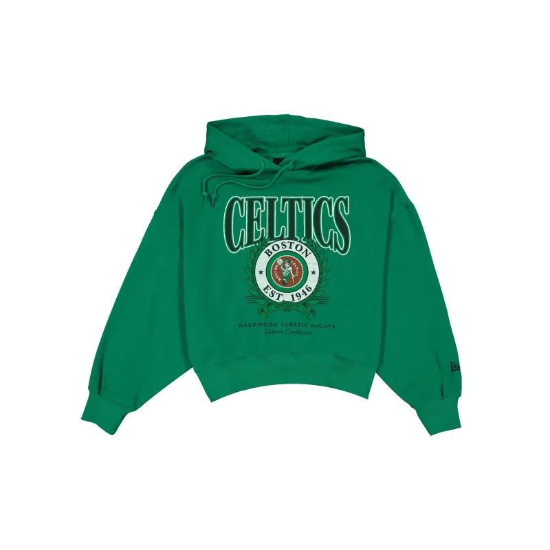 Boston Celtics Women's Boxy Laurel Hoodie made by New Era