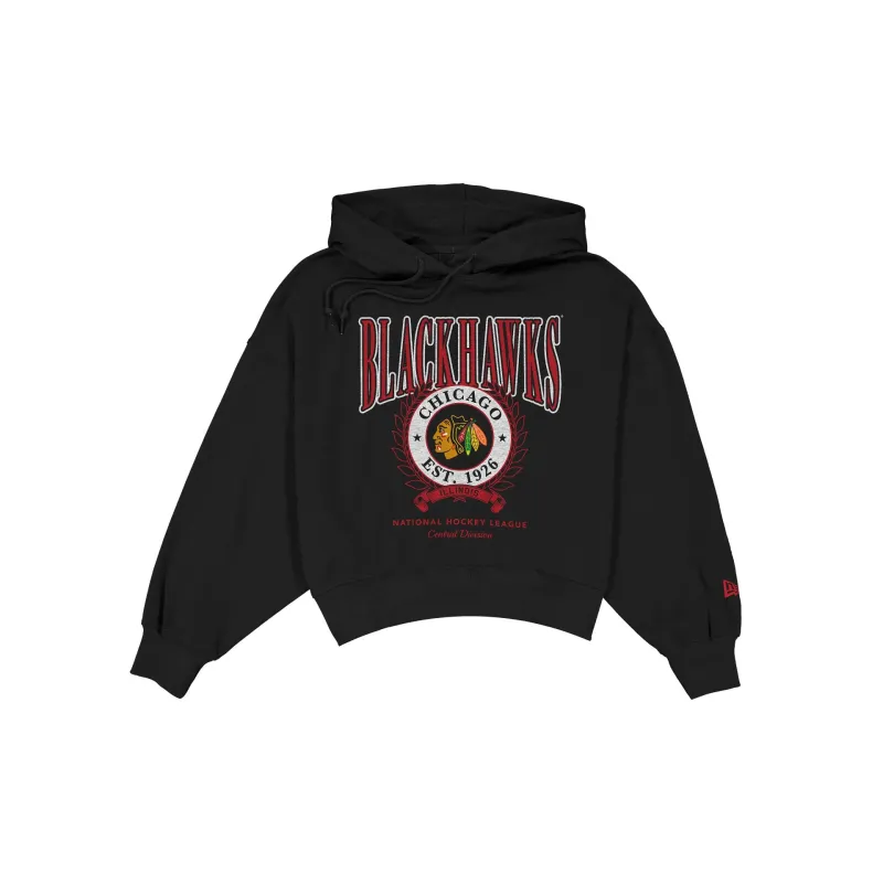 Chicago Blackhawks Women's Boxy Laurel Hoodie made by New Era