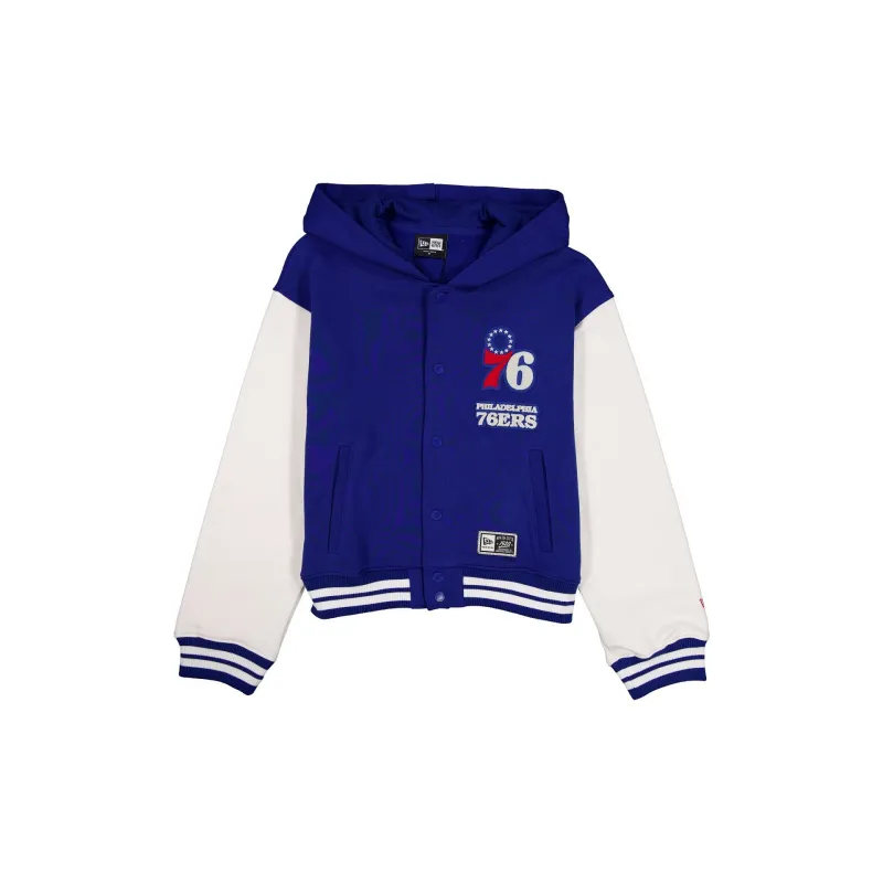 Philadelphia 76ers Women's Throwback Fleece Jacket made by New Era