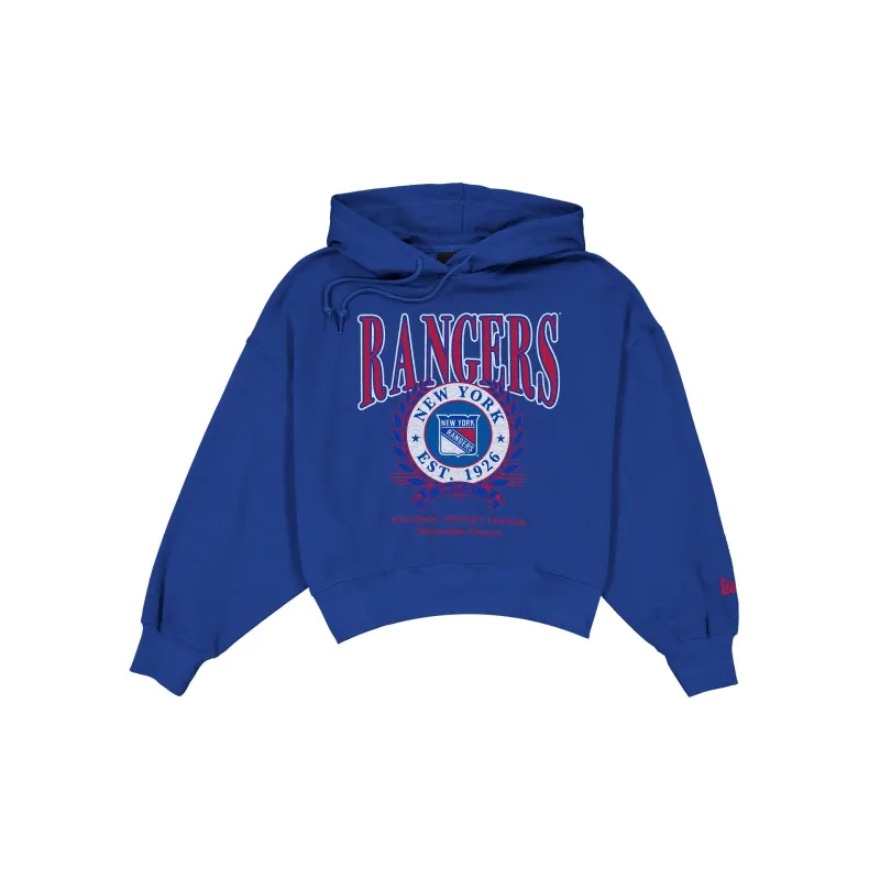 New York Rangers Women's Boxy Laurel Hoodie made by New Era