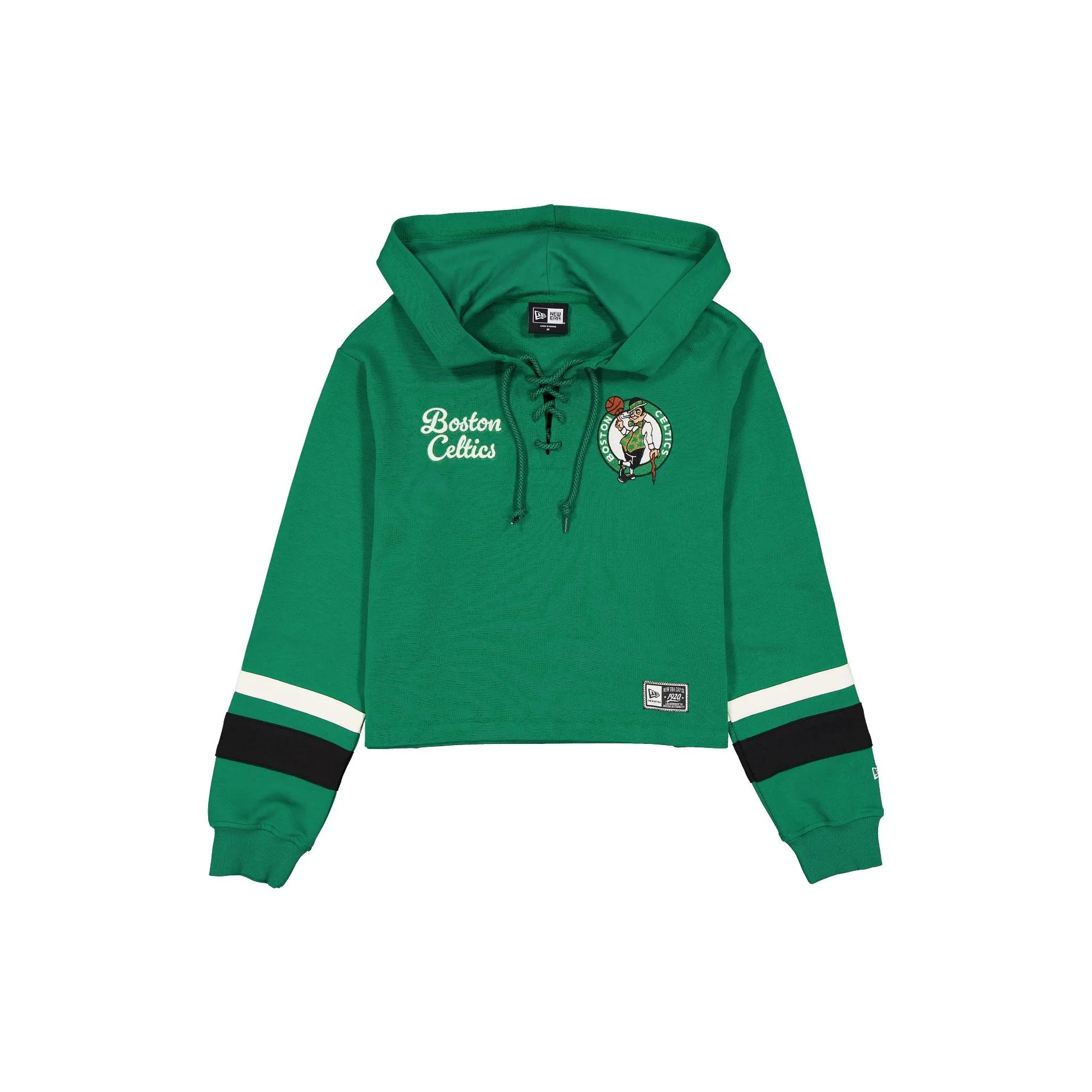 Boston Celtics Women's Throwback Cropped Tie Hoodie sold by New Era