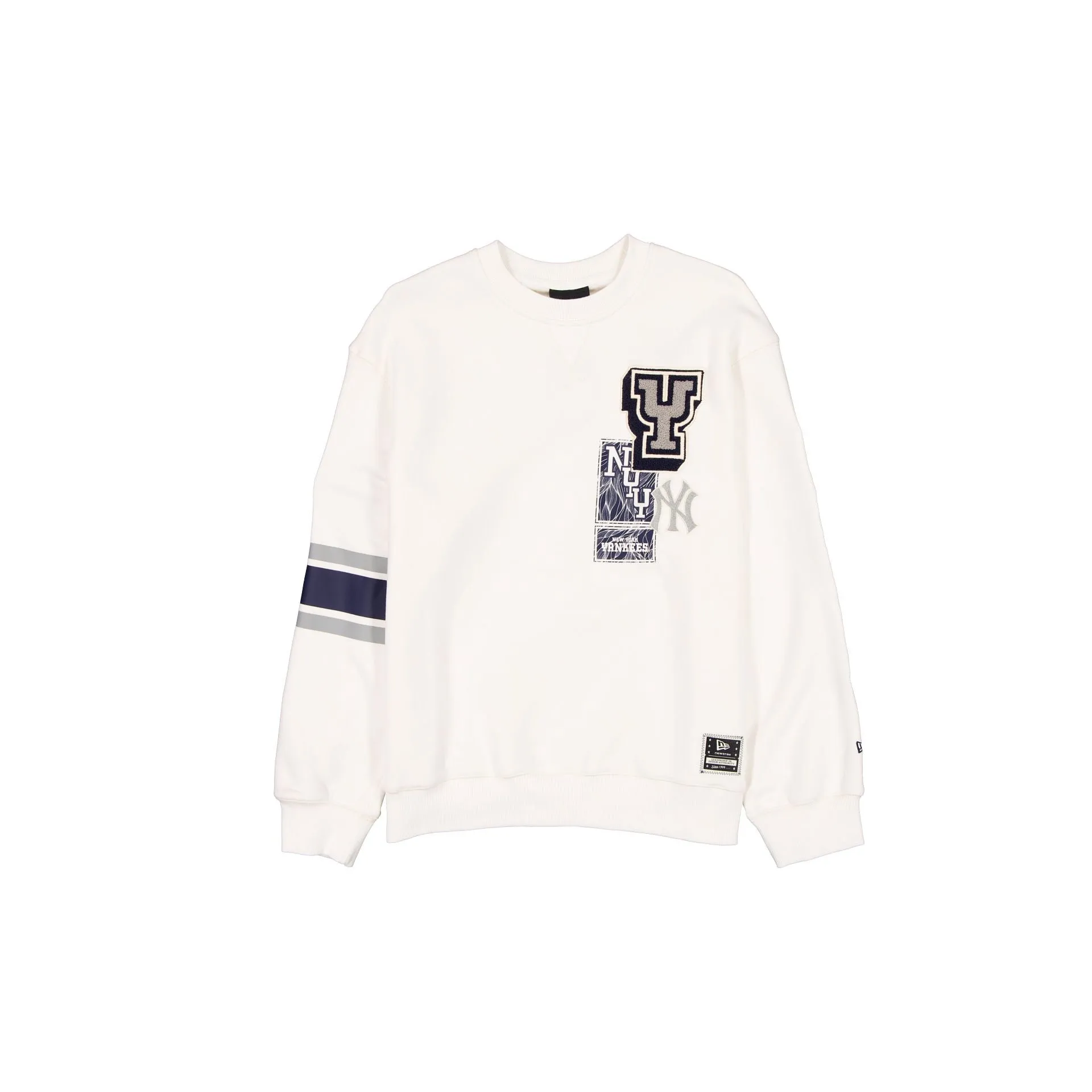 New York Yankees Women's Chrome White Varsity Crewneck sold by New Era