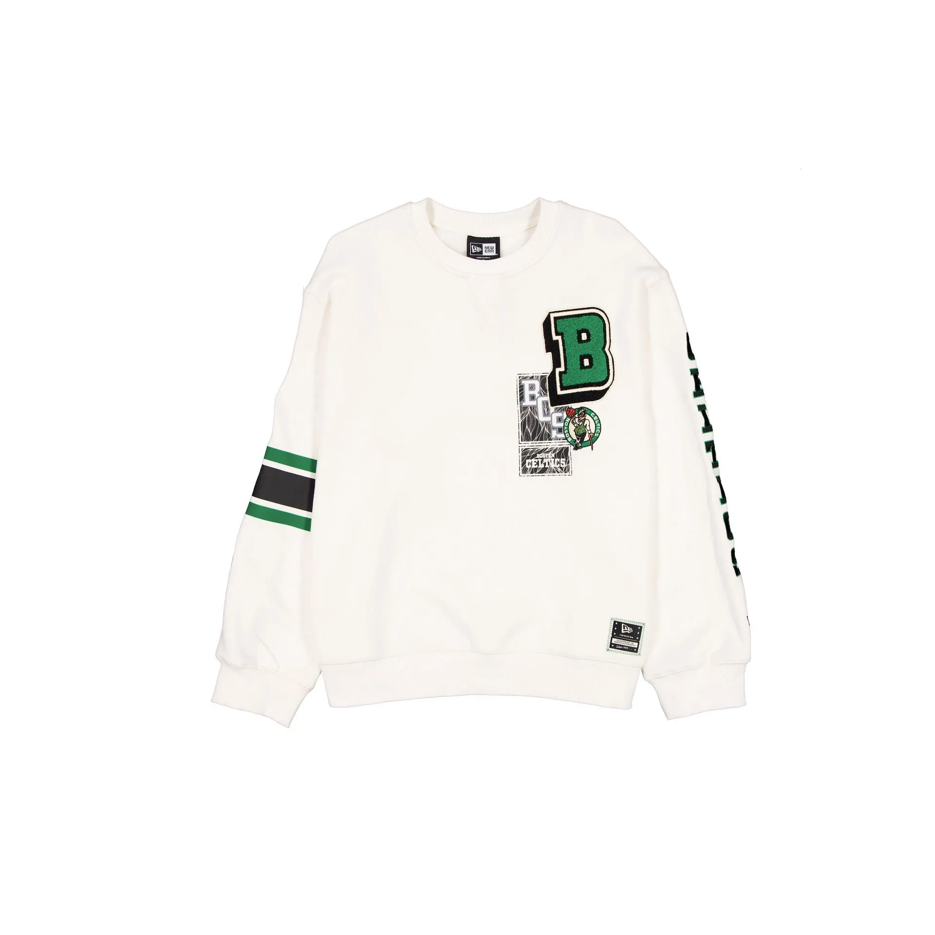 Boston Celtics Women's Chrome White Varsity Crewneck sold by New Era