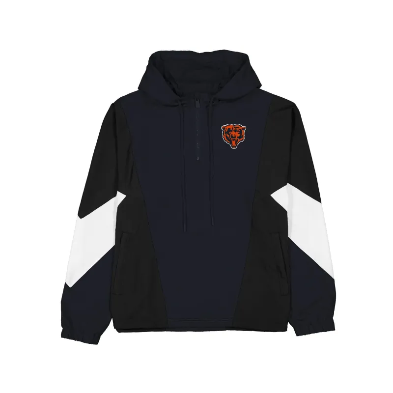 Chicago Bears Multicolor Quarter Zip Windbreaker made by New Era