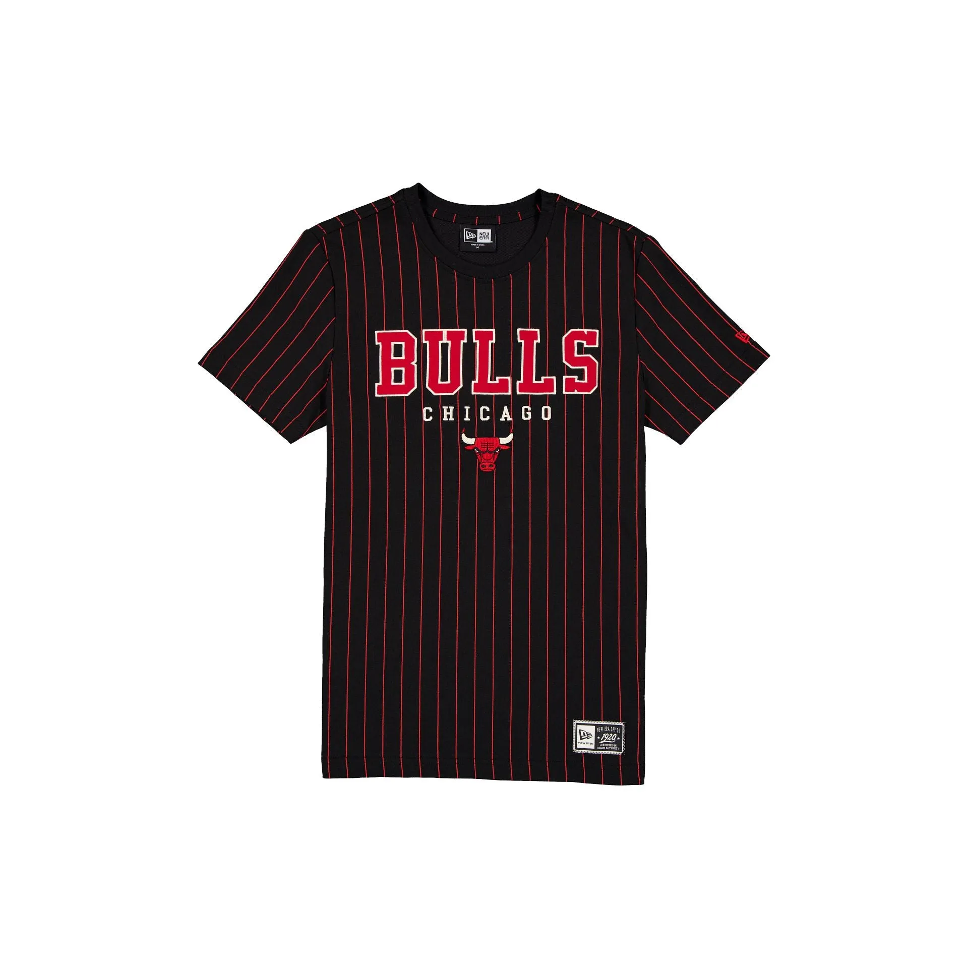 Chicago Bulls Throwback Pinstripe Varsity T-Shirt sold by New Era
