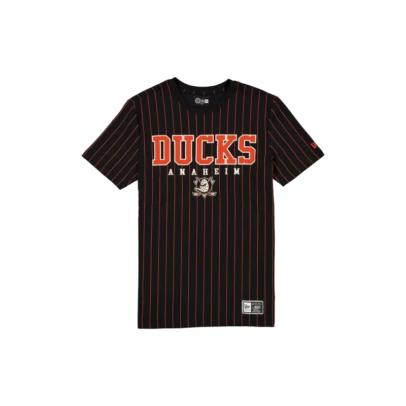 Anaheim Ducks Throwback Pinstripe Varsity T-Shirt made by New Era