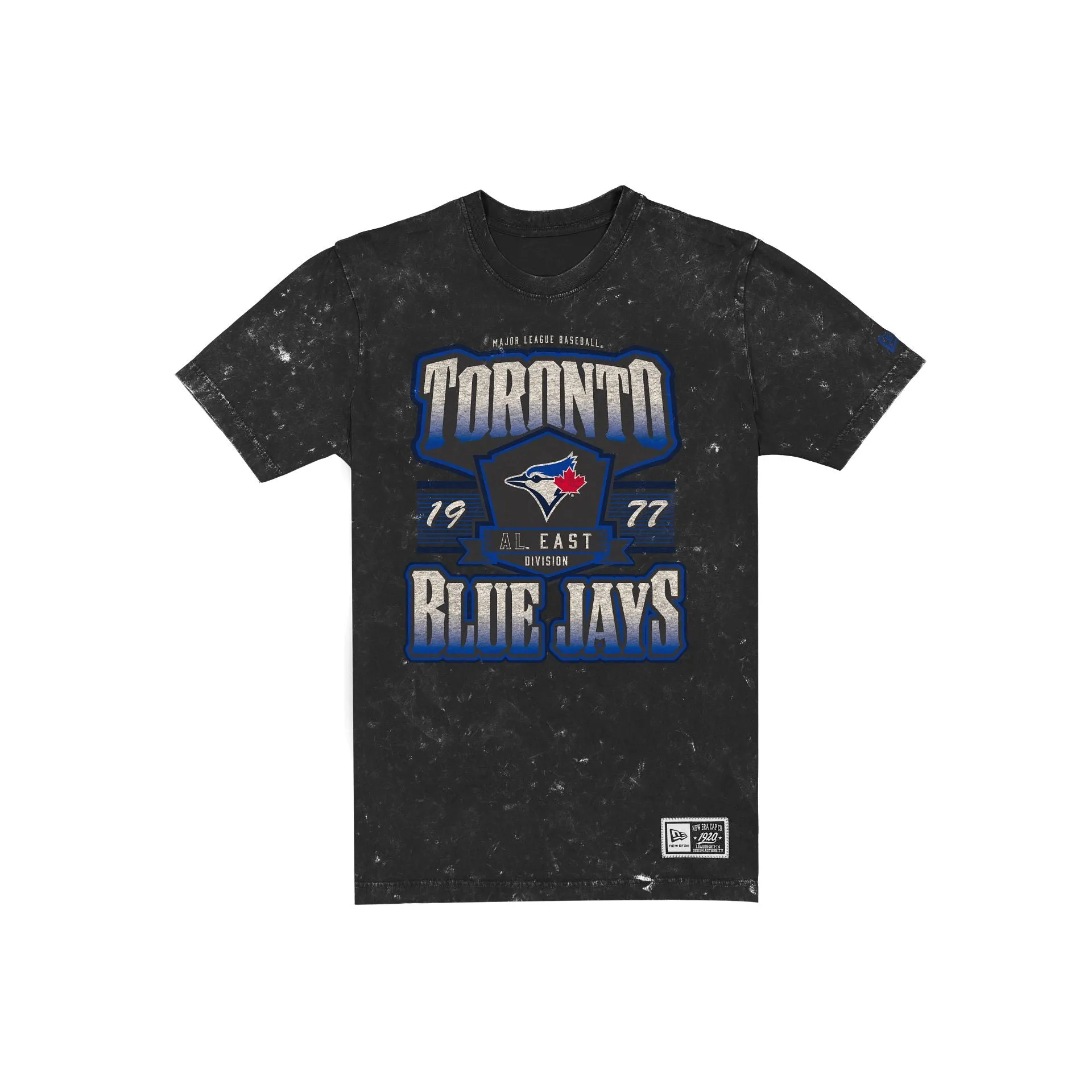 Toronto Blue Jays Throwback Washed Graphic Black T-Shirt sold by New Era