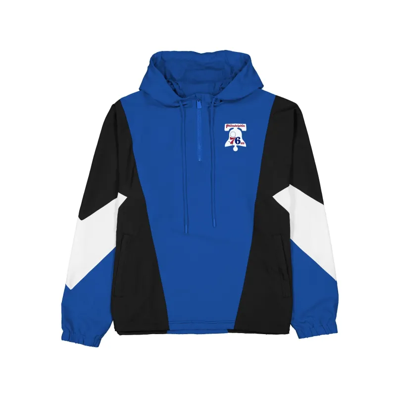 Philadelphia 76ers Multicolor Quarter Zip Windbreaker made by New Era