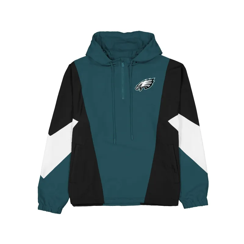 Philadelphia Eagles Multicolor Quarter Zip Windbreaker made by New Era