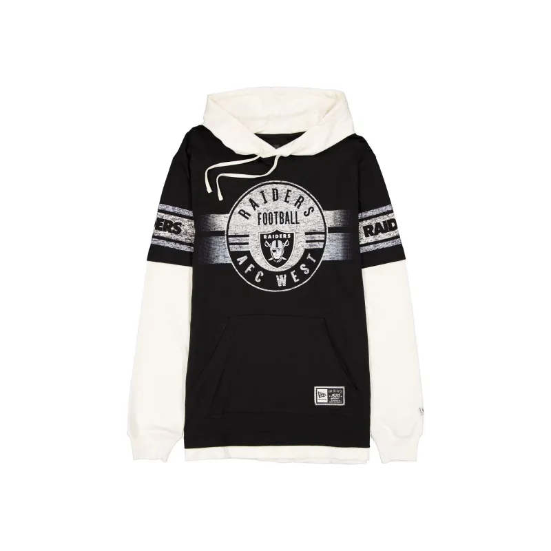 Las Vegas Raiders Throwback Chrome Twofer Hoodie made by New Era