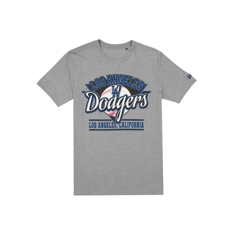 Los Angeles Dodgers Bold Heather Gray T-Shirt made by New Era