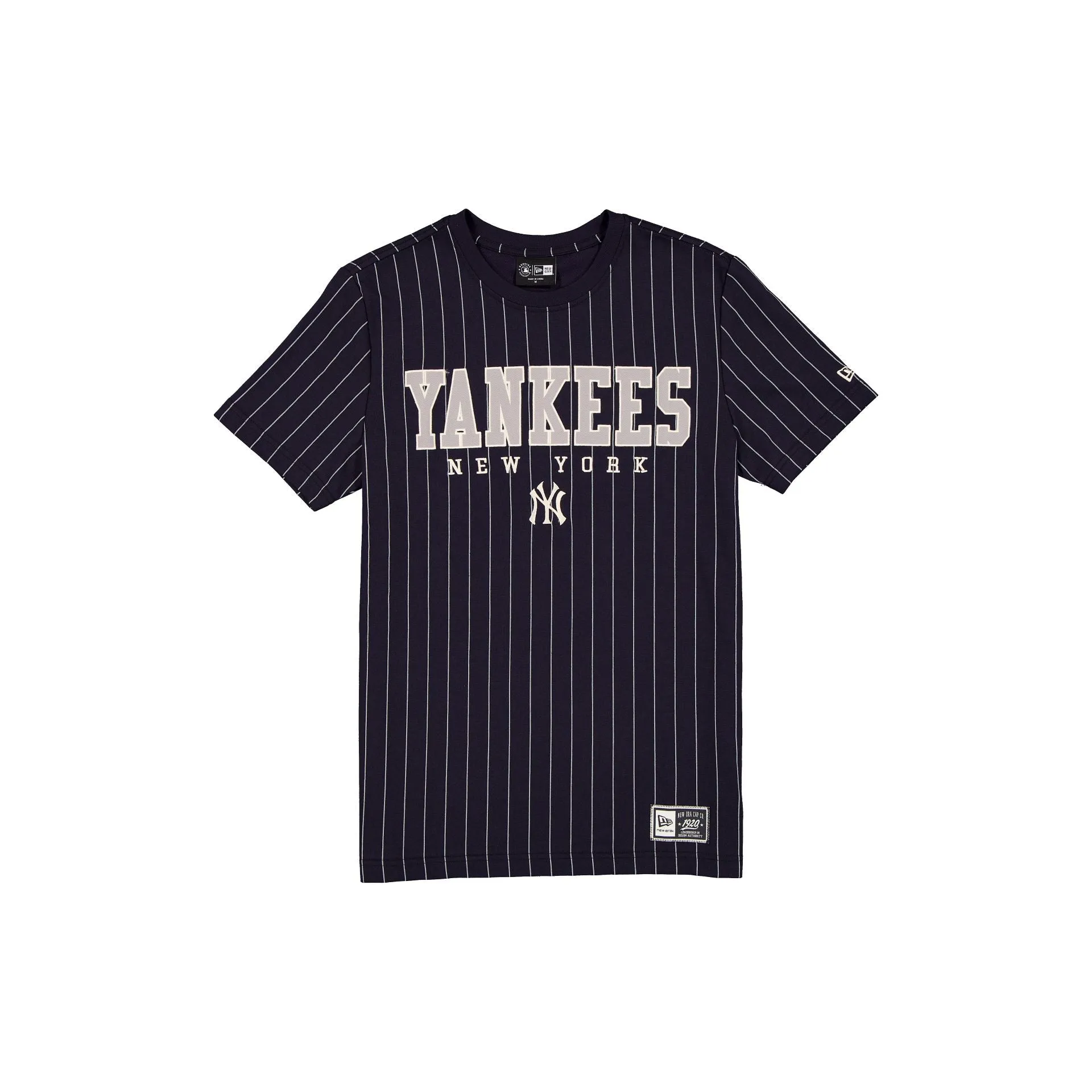 New York Yankees Throwback Pinstripe Varsity T-Shirt sold by New Era