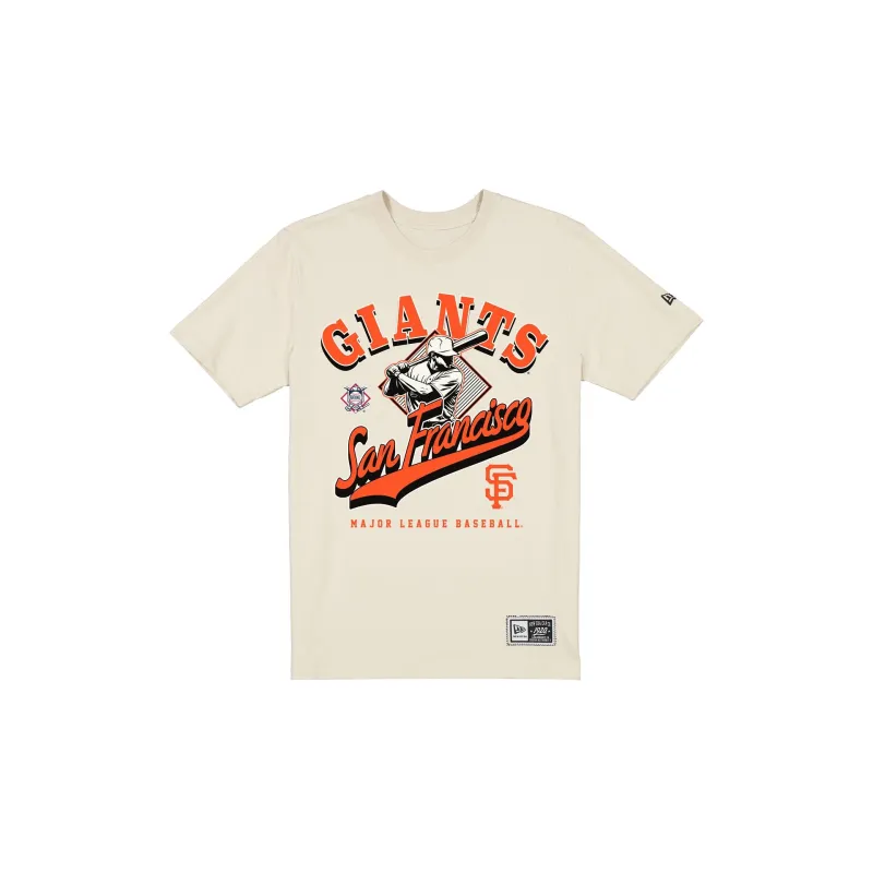 San Francisco Giants Throwback Batter Chrome White T-Shirt made by New Era