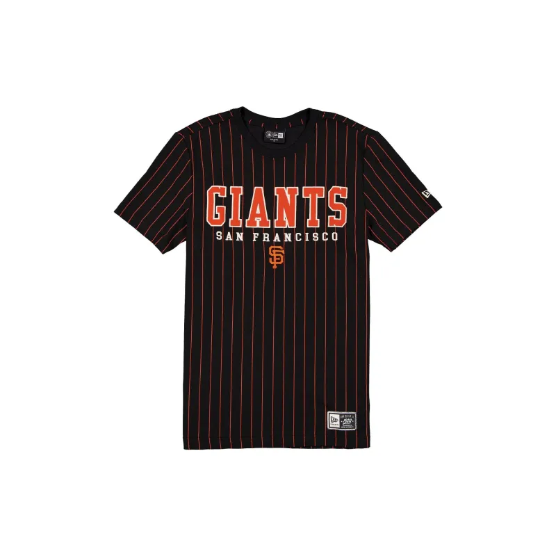 San Francisco Giants Throwback Pinstripe Varsity T-Shirt made by New Era