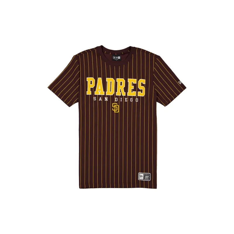 San Diego Padres Throwback Pinstripe Varsity T-Shirt made by New Era