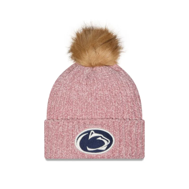 Penn State Nittany Lions Women's Pink Pom Knit Hat made by New Era