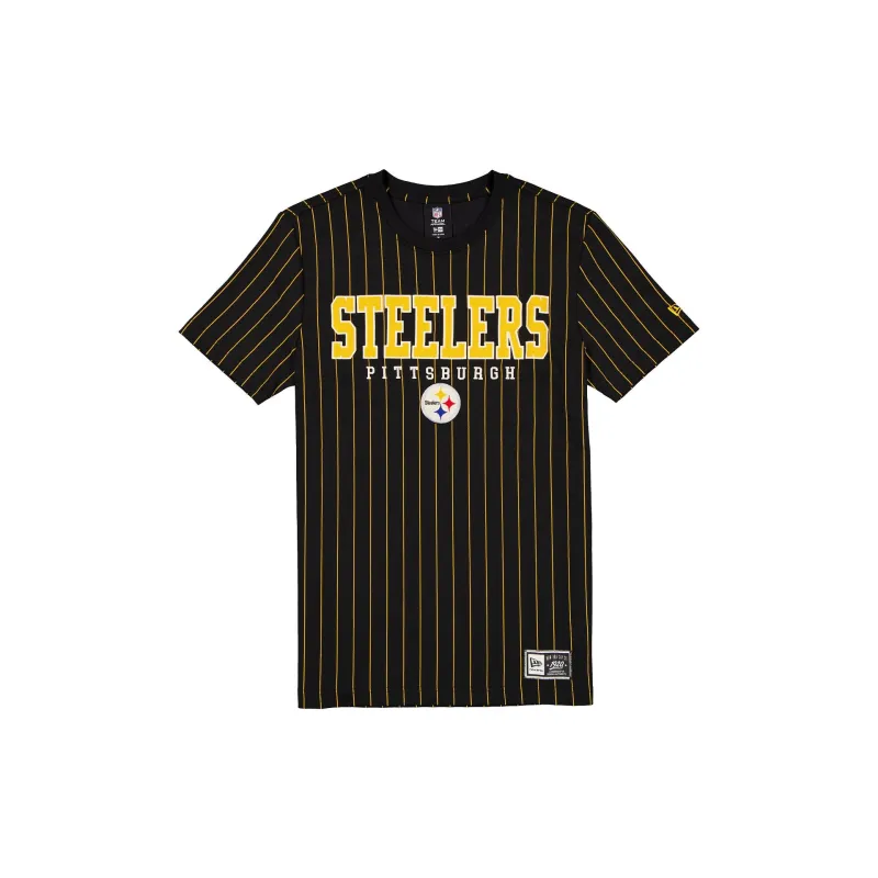 Pittsburgh Steelers Throwback Pinstripe Varsity T-Shirt made by New Era