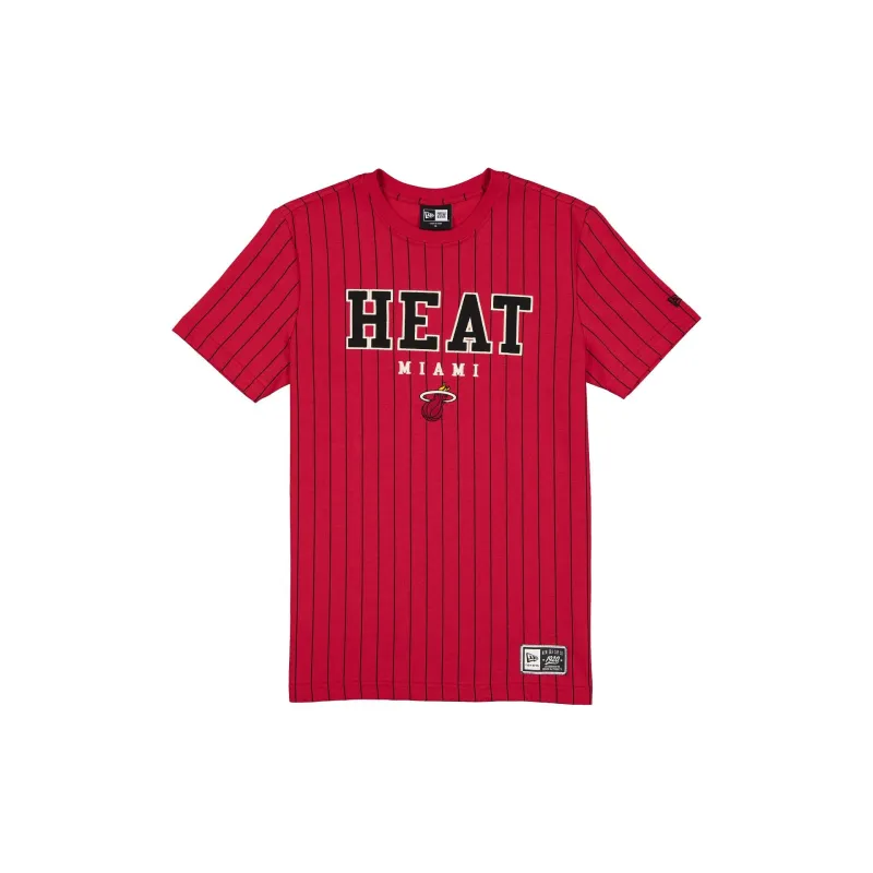 Miami Heat Throwback Pinstripe Varsity T-Shirt made by New Era