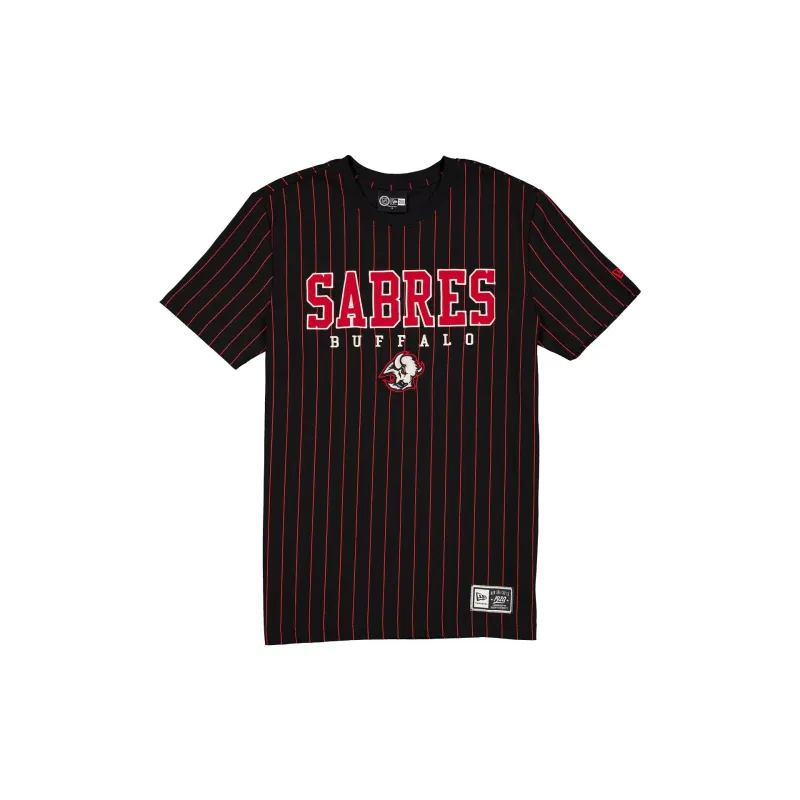 Buffalo Sabres Throwback Pinstripe Varsity T-Shirt made by New Era