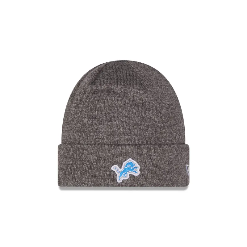 Detroit Lions Heather Gray Tonal Beanie Hat made by New Era