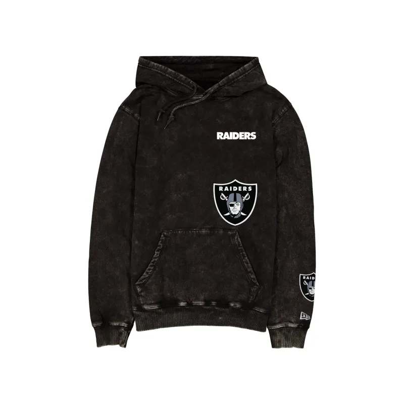 Las Vegas Raiders Logo Washed Black Hoodie made by New Era