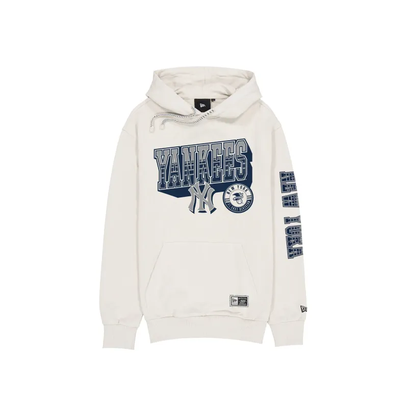 New York Yankees Throwback Chrome White Hoodie made by New Era