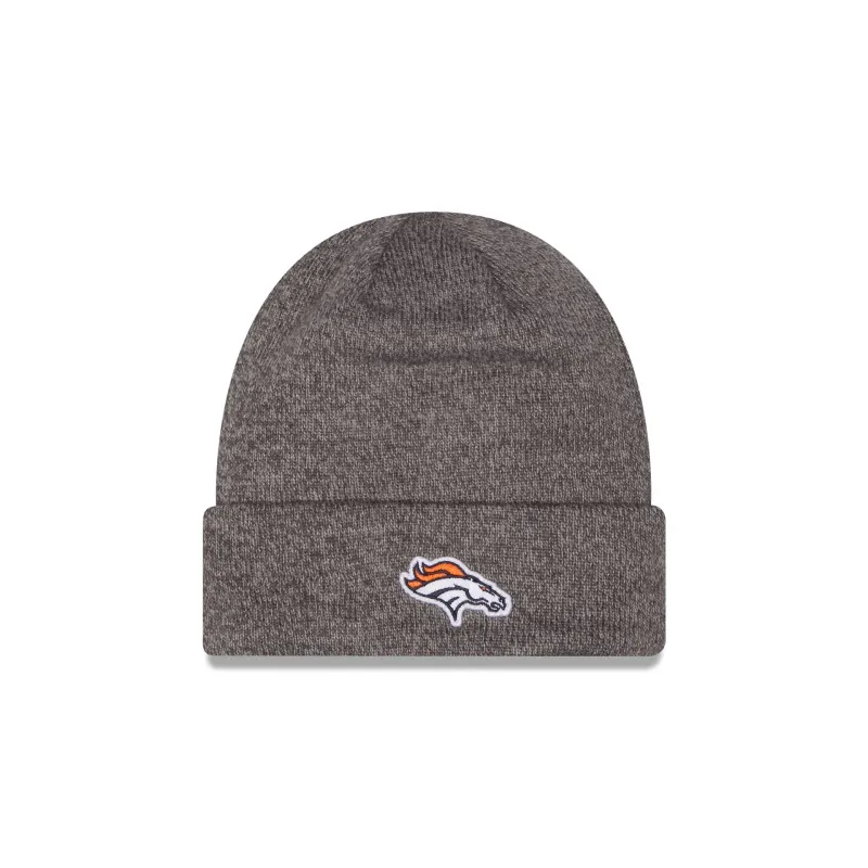 Denver Broncos Heather Gray Tonal Beanie Hat made by New Era