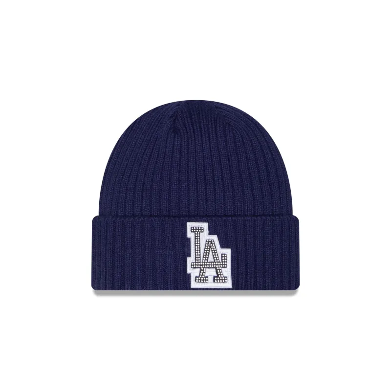 Los Angeles Dodgers Rhinestone Badge Beanie Hat made by New Era
