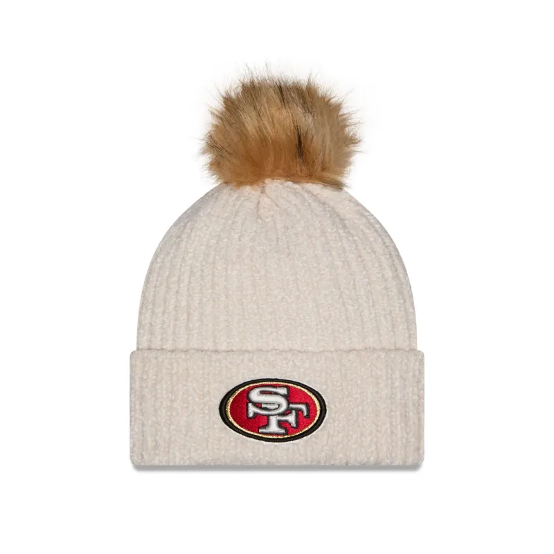San Francisco 49ers Women's Sandy Linen Pom Knit Hat made by New Era